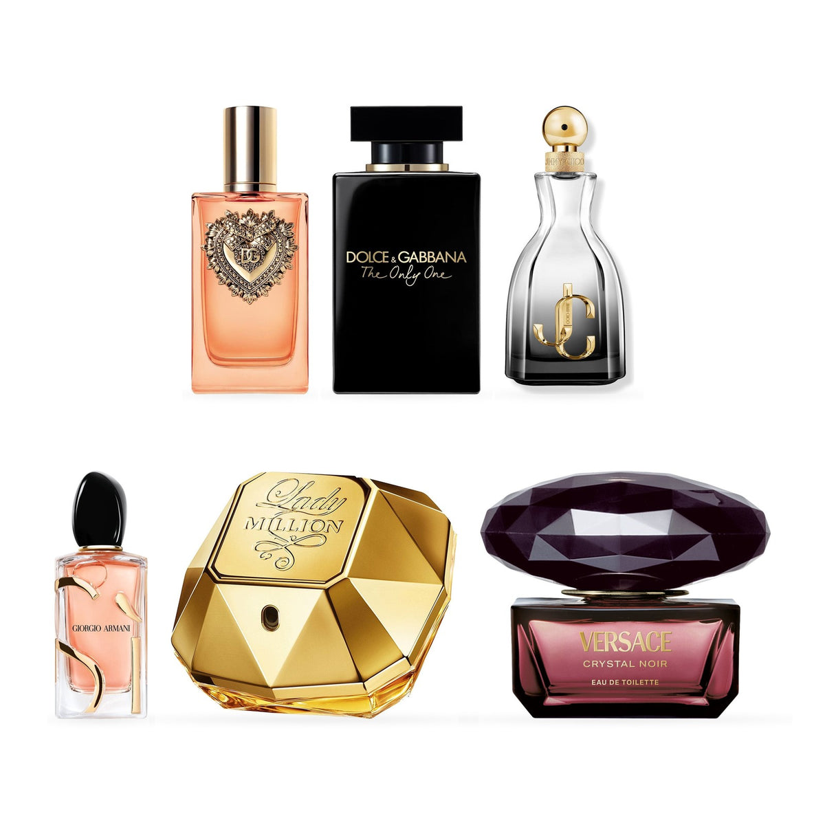 Set Dulci pentru ea: flacoanele parfumurilor din set